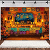 Day of the Dead Skeleton & Floral Backdrop for Party Photo Booth