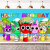 A colorful set of Incredibox Sprunki birthday party characters celebrating a happy birthday.