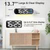 Extra Large Digital Wall Clock with LED Display, Date, Temperature, and Timer