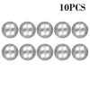 Ten individual luminous LED coaster lights designed for bottles and glasses.