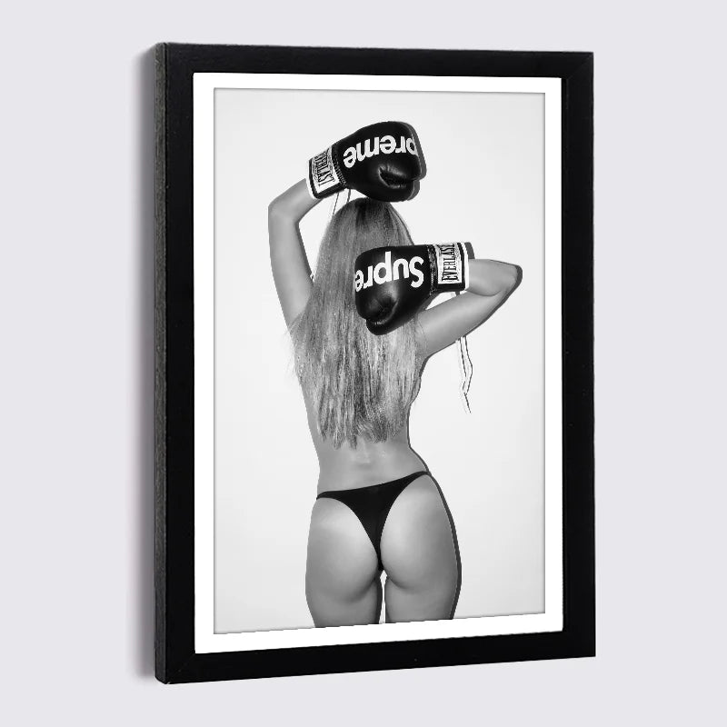 Elegant Wooden Picture Frame with Artistic Canvas Print