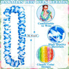 Details of a Hawaiian leis bulk order showing blue tropical flowers and high quality materials