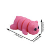 Pink 3D printed cartoon animal figurine with a round face and small ears.