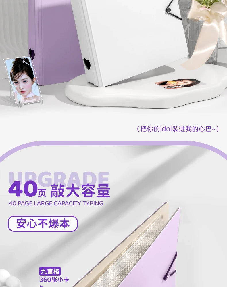 White desk organizer featuring a large capacity typing surface for trading cards and photos
