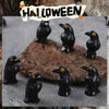 Miniature Crow Figurines for Gothic Fairy Garden Decor