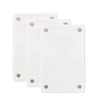 Three white photo clips used for interior decor