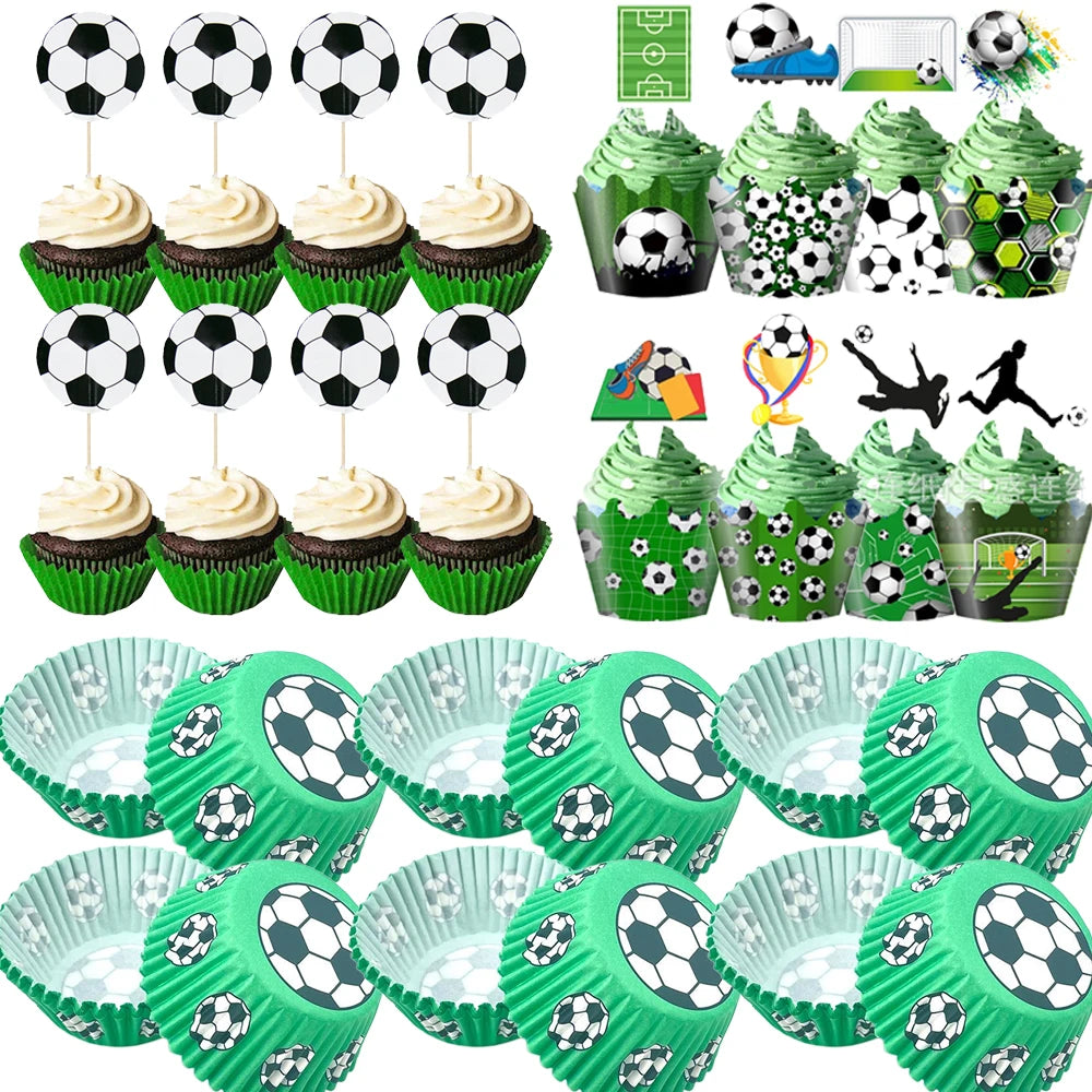 Soccer Ball Cupcake Toppers for Sports-Themed Parties