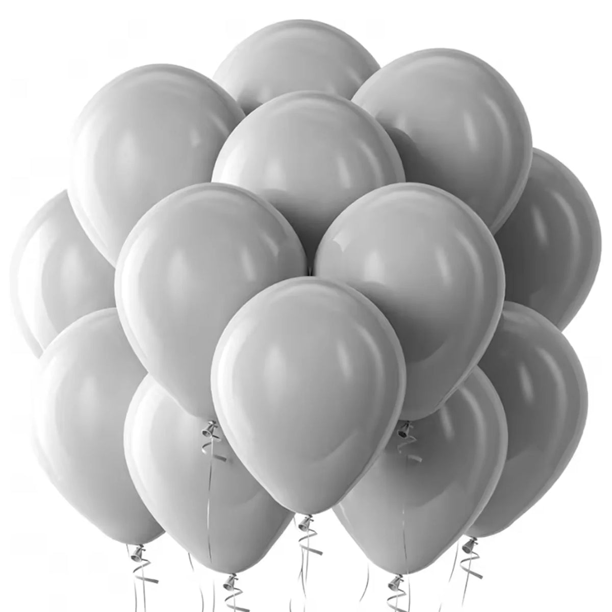 A cluster of pastel pink and blue latex balloons tied together for a party pack