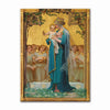 Peinture représentant la Cène avec Jésus et les disciples dans un décor doré.