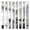 A set of vertical acrylic mirror strips used as wall stickers for modern home decor.
