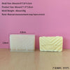 A rectangular white silicone mold for making candles or crafts is shown next to its product size measurement.