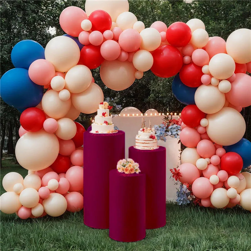Spandex Cylinder Stand Covers for Weddings and Events