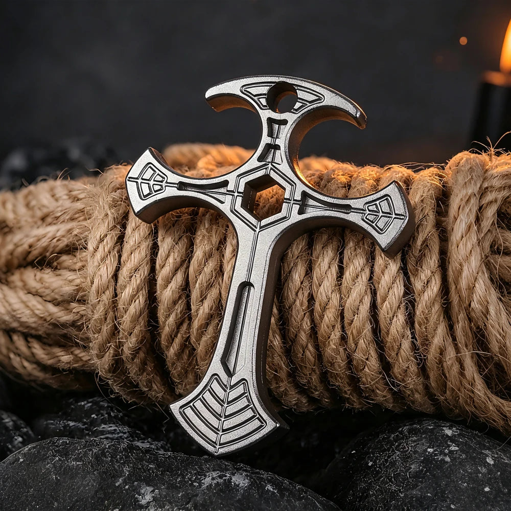 Cross Pendant Self-Defense Tool with Bottle Opener
