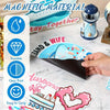 A set of magnetic cruise door decorations featuring a couple design and various clear prints for couples