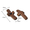 A wooden cross with an epoxy heart, shown with various dimension lines.