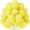 A bunch of yellow latex balloons used for party décor.