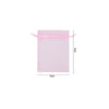 Pink organza drawstring bag used for jewelry, candy, or party favors