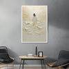 A canvas art print depicting Jesus walking on water against a bright, textured background.