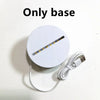 A white acrylic LED night light with a linear light bar is shown on a white surface.
