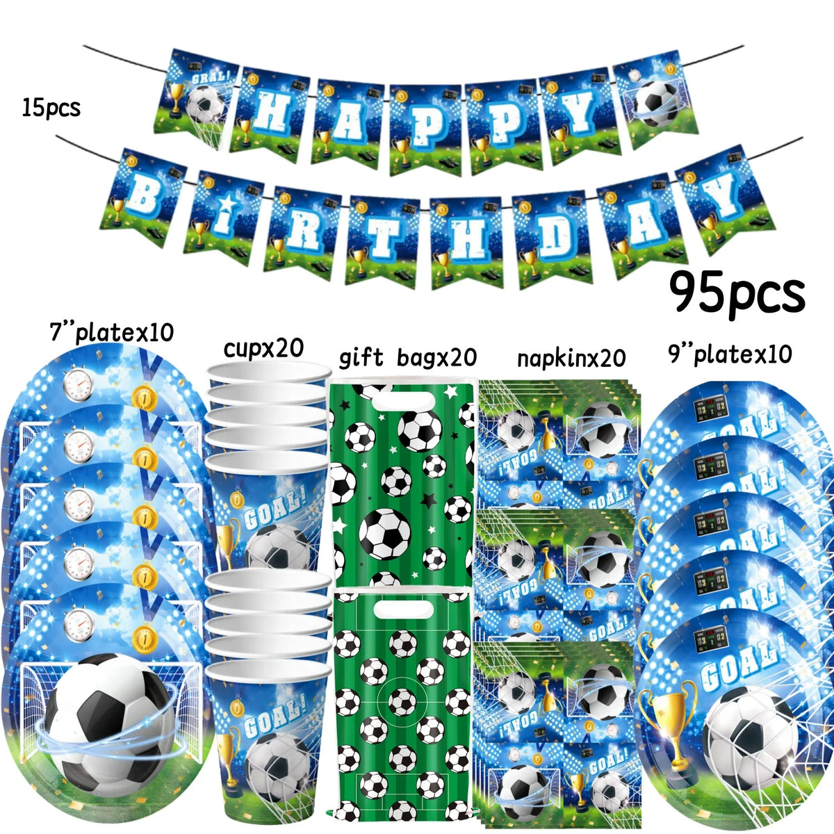 Soccer Birthday Party Decoration Kit