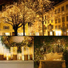 Solar-Powered Outdoor Festoon String Lights with Waterproof Garland Design