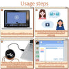 Instructions showing usage steps for a 3D holographic crystal ball video player.