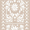 A beige backdrop featuring white floral and geometric patterns suitable for events.