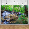 Forest Waterfall Wonderland Photography Backdrop