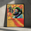 A vibrant poster featuring a portrait of Rod Wave with colorful, swirling background art.