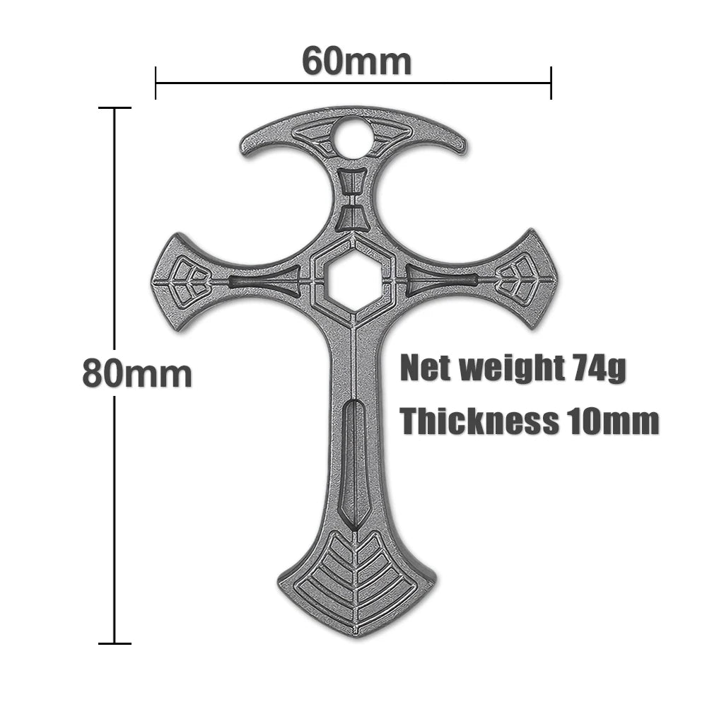 Cross Pendant Self-Defense Tool with Bottle Opener