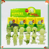 A blind box featuring Hippers decorative mini figures in various shades of green and yellow.