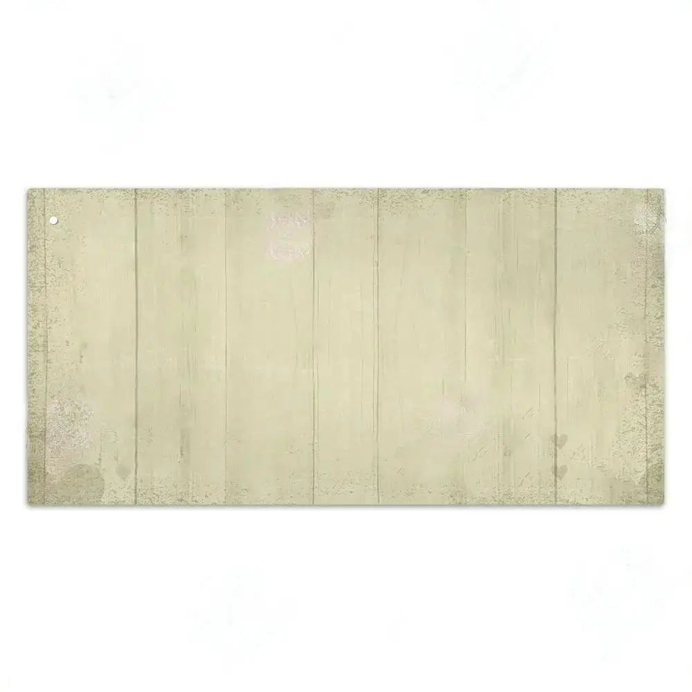 A light beige wooden sign with vertical slats, suitable for personalized home decor.