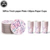 Butterfly Party Supplies Disposable Tableware Set for Birthday & Baby Shower