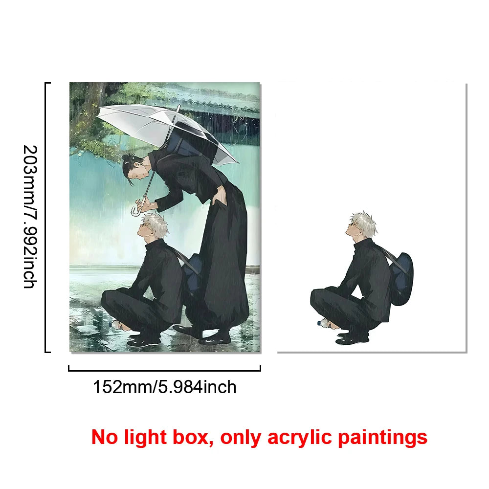Anime Satoru Gojo LED Lighted Photo Frame with Three Color Modes
