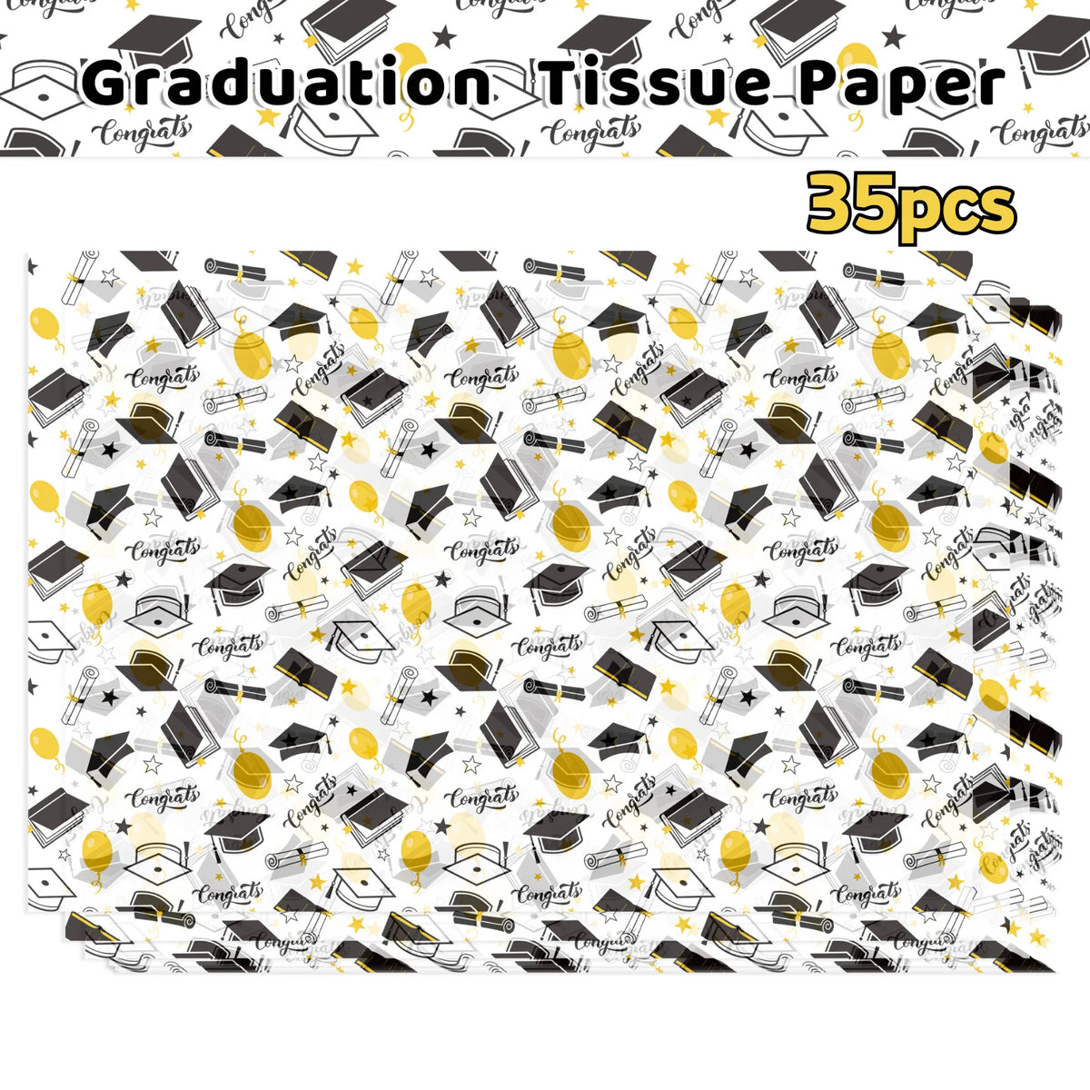 Graduation Gift Wrapping Paper Set for Parties & Presents