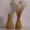 Hand-Woven Rattan Style Decorative Vase