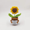 Handmade Crochet Sunflower in Pot – Decorative Knitted Artificial Plant