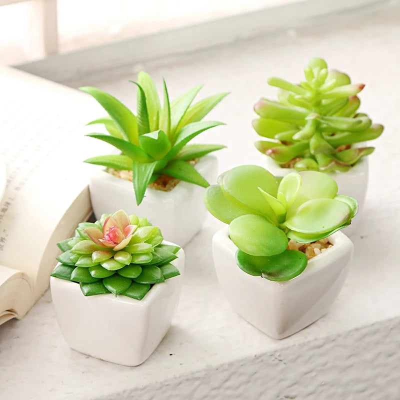 Artificial Succulent Bonsai for Desk & Home Decor