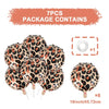 A package of 7 pieces of jungle safari cartoon animal foil balloons including monkey and tiger designs.