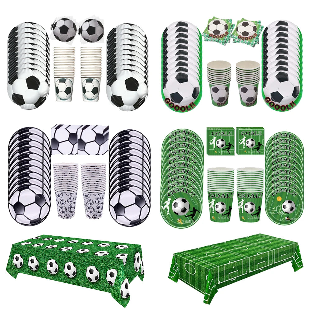 Soccer Party Disposable Tableware Set