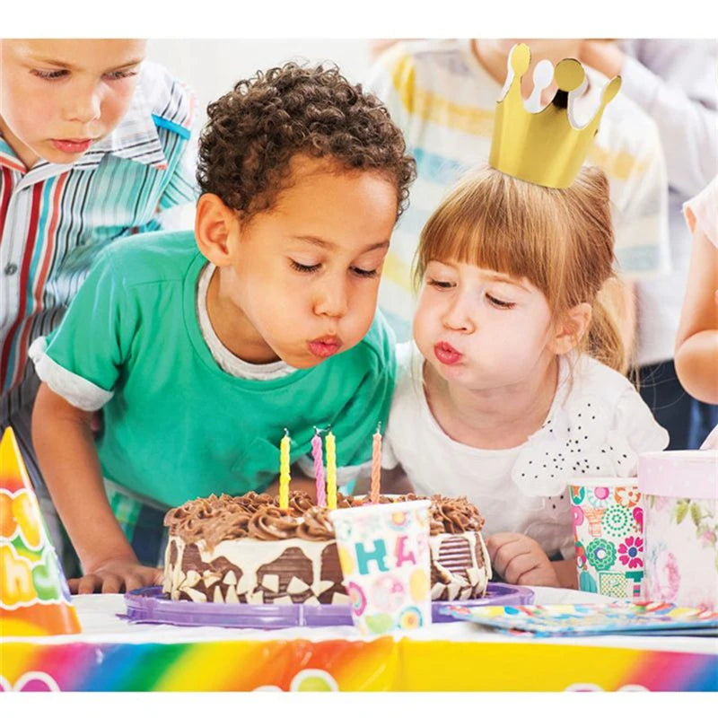 Happy Birthday Paper Party Hats – Prince & Princess Crowns for Kids and Adults