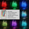 A display of 400 LED RGB color changing weeping willow tree lights in various colors and flashing modes.