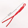 Red and white braided nylon rope with a loop for DIY crafting projects