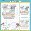 White disposable baby bibs with a soft absorbent front and adjustable neck size
