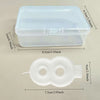 Clear plastic container and white silicone mold for making candles