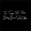 White script text listing various ingredients like Tea Sugar Rice Pasta Baking Beans Salt and Coffee