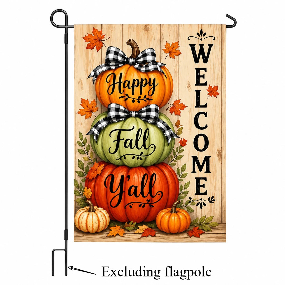 Double-Sided Fall Pumpkins Garden Flag