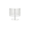 Elegant transparent acrylic cake display rack with hanging crystal strands