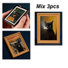 3D Cat Pizza Fridge Magnet with Photo Frame