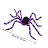 An LED light-up furry Halloween spider decoration with purple glow.